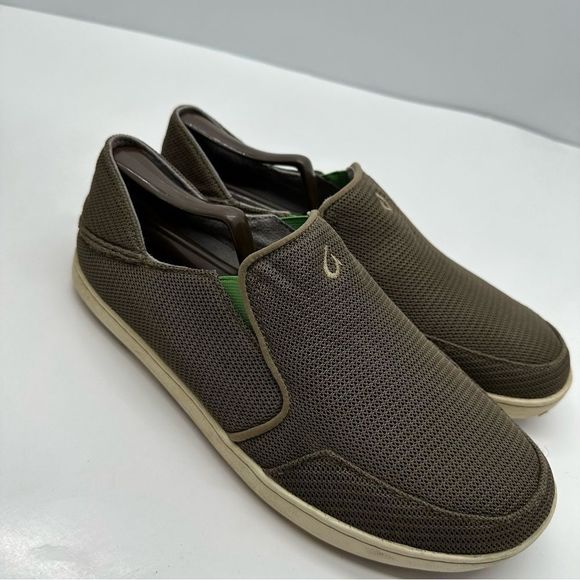 Olukai Nohea Mesh Mens 8 Casual Slip On Shoes Loafers Comfort Lightweight Brown - Picture 5 of 11